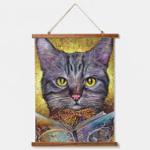 猫頭が切れる読の本 吊り下げ型タペストリー (正面)