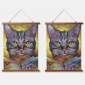 猫頭が切れる読の本 吊り下げ型タペストリー (ダブル)