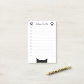 猫頭と足の操作 ポストイット (デスク上)