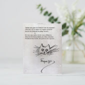 猫頭 ポストカード (スタンド正面)