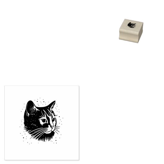 猫頭 ラバースタンプ (押印)