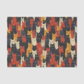 猫顔おもしろいパターン 薄葉紙 (正面)