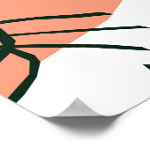 猫顔おもしろいヴィンテージパターン。 ポスター (角)