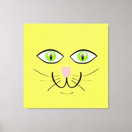 猫顔おもしろい漫画–29034 キャンバスプリント (正面)