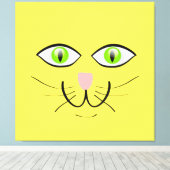 猫顔おもしろい漫画–29034 キャンバスプリント (インサイチュ (ウッドフロア))