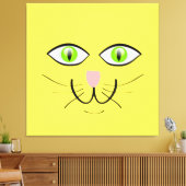 猫顔おもしろい漫画–29034 キャンバスプリント (インサイチュ (リビング))