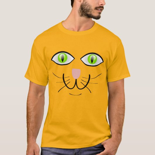 猫顔おもしろいTシャツ Tシャツ (正面)