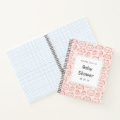 猫顔お洒落赤ちゃんシャワーギフトリスト ノートブック (内部)