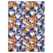猫顔かわいい柄のペットをコラージュ クリップボード (裏面)