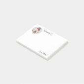 猫顔のかわいい犬がパーソナライズ ポストイット (アングル)