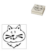 猫顔の風刺画 ラバースタンプ (押印)