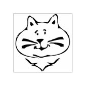 猫顔の風刺画 ラバースタンプ (インプリント)