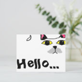 猫顔はがき ポストカード (スタンド正面)
