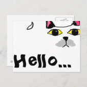 猫顔はがき ポストカード (正面/裏面)