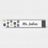 猫顔エレメンタル先生デスク名プレート デスクネームプレート (正面)