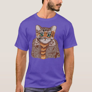 猫顔オン人間体 Tシャツ