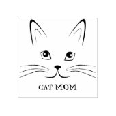 猫顔カスタム文字 ラバースタンプ (インプリント)