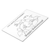 猫顔カボチャハッピーハローウィン着色ノートパッド ノートパッド (アングル)