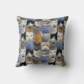 猫顔コラージュ写真テンプレート クッション (裏面)