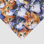 猫顔コラージュ生姜グレー子猫子猫 薄葉紙 (詳細)