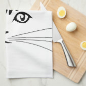 猫顔スケッチ キッチンタオル (四つ折り)
