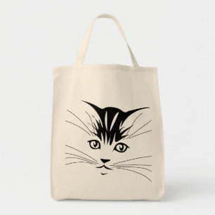 猫顔スケッチ トートバッグ