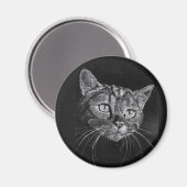 猫顔スケッチ マグネット (正面/裏面)