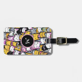 猫顔ドードルフェネペット猫ちゃんモノグラム ラゲッジタグ (正面横)