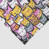 猫顔ドードルプリントコラージュかわいい猫ちゃん猫 薄葉紙 (詳細)