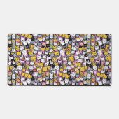 猫顔ドードル漫画パターン猫ペットのパターン デスクマット (正面)