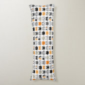 猫顔パターン |クールキティ猫好き ボディピロー (正面縦)