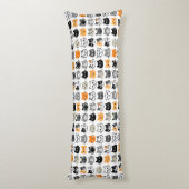 猫顔パターン |クールキティ猫好き ボディピロー (裏面 (縦))