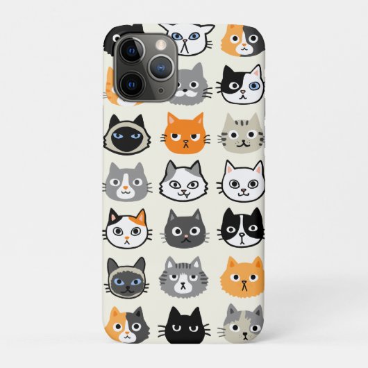 猫顔パターン |クールキティ猫好き Case-Mate iPhoneケース (裏)