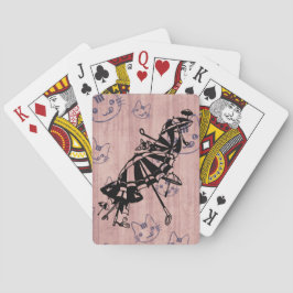 猫顔パラソルスアンブレラインクアートスケッチ トランプ