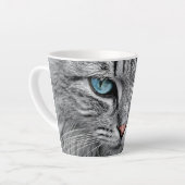 猫顔フラクタルデザイン-10682 カフェラテマグ (左アングル)