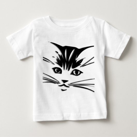 猫顔ベビーTシャツ ベビーTシャツ (正面)