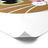 猫顔ポスター ポスター (角)