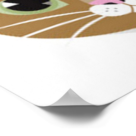 猫顔ポスター ポスター (角)