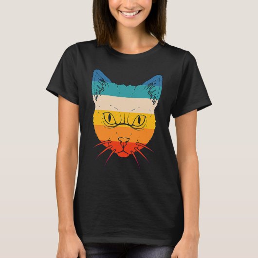 猫顔ミオディかわいい子猫ミーム Tシャツ (正面)
