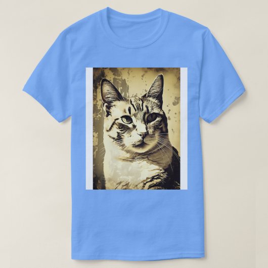 猫顔ヴィンテージ Tシャツ (デザイン正面)