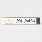 猫顔基本先生デスク名プレート デスクネームプレート (正面)