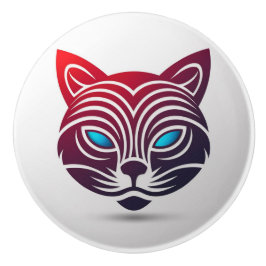 猫顔引き出し引き出しキャビネットのドアのセラミックノブ セラミックノブ