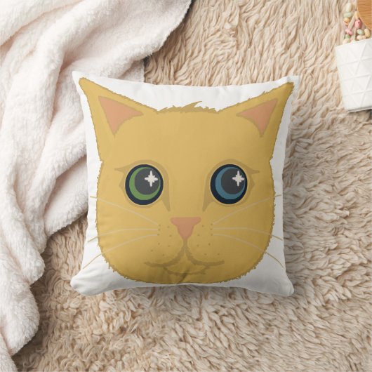 猫顔枕 クッション (ブランケット)