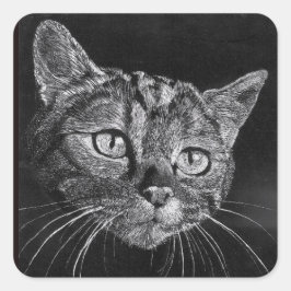 猫顔私の高校スケッチ スクエアシール