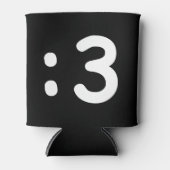 猫顔絵文字:3クーラーボックス 缶クーラー (正面)