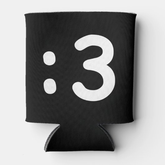 猫顔絵文字:3クーラーボックス 缶クーラー (正面)