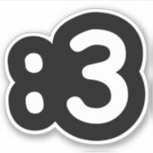 猫顔絵文字:3ステッカー シール (正面)