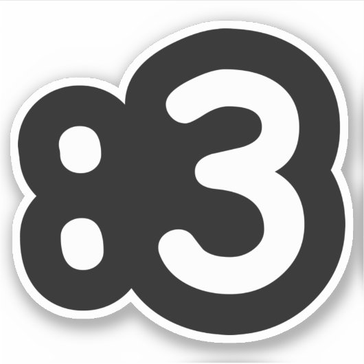 猫顔絵文字:3ステッカー シール (正面)