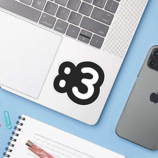 猫顔絵文字:3ステッカー シール (ノートパソコンとiPhone)