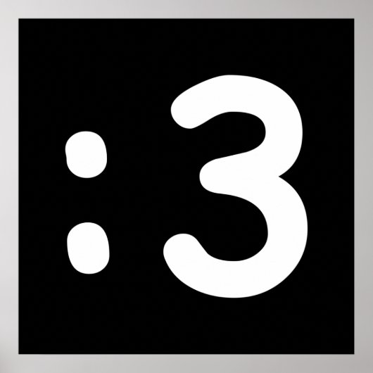 猫顔絵文字:3ポスター ポスター (正面)